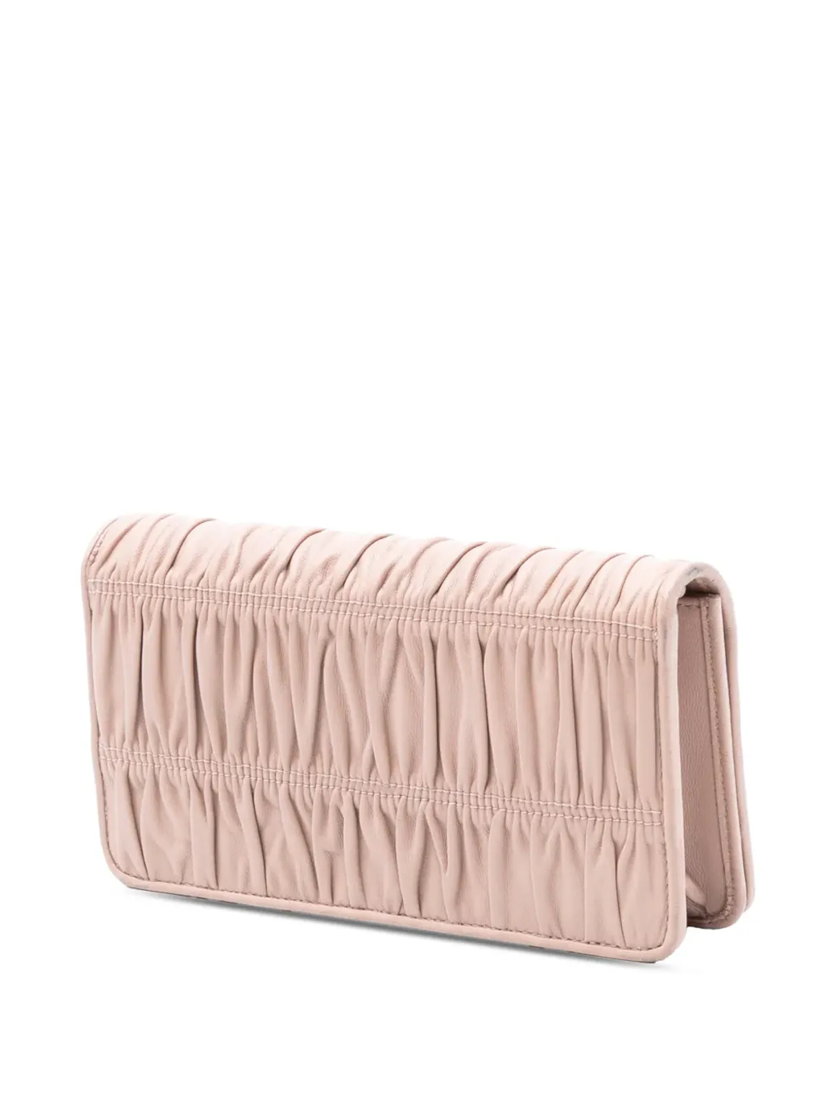 Prada Pre-Owned ナッパ・ゴーフレ ウォレット・オン・チェーン・クロスボディバッグ - 画像3