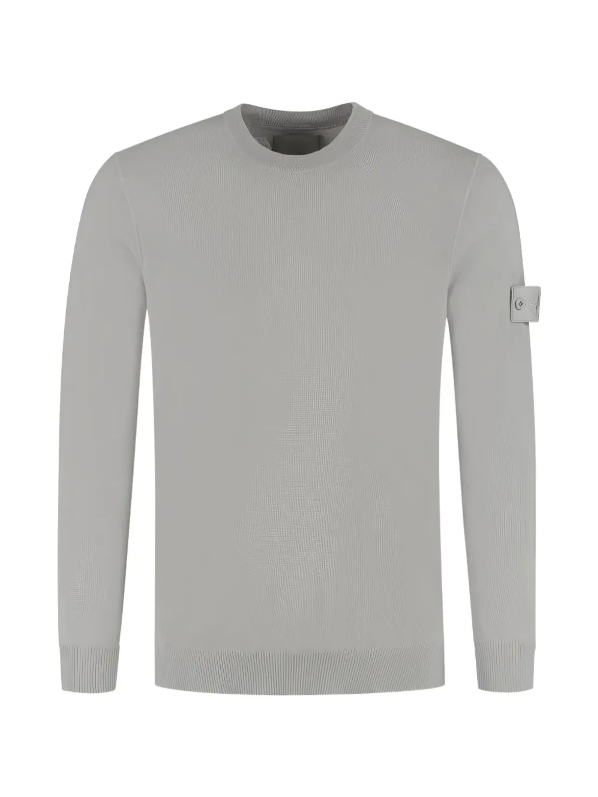Stone Island ロゴパッチ クルーネック ニットトップ - グレー - 画像1