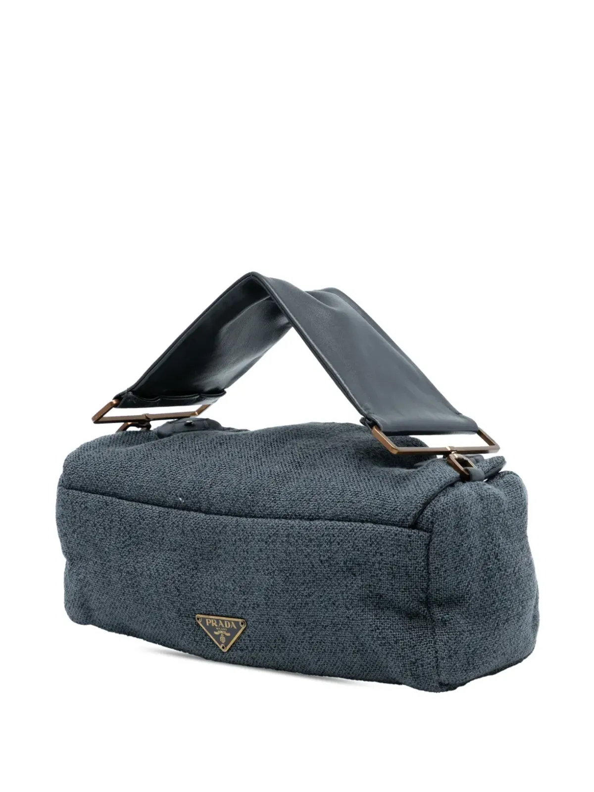 Prada Pre-Owned 2000-2013 ツイードショルダーバッグ（グレー） - 画像3