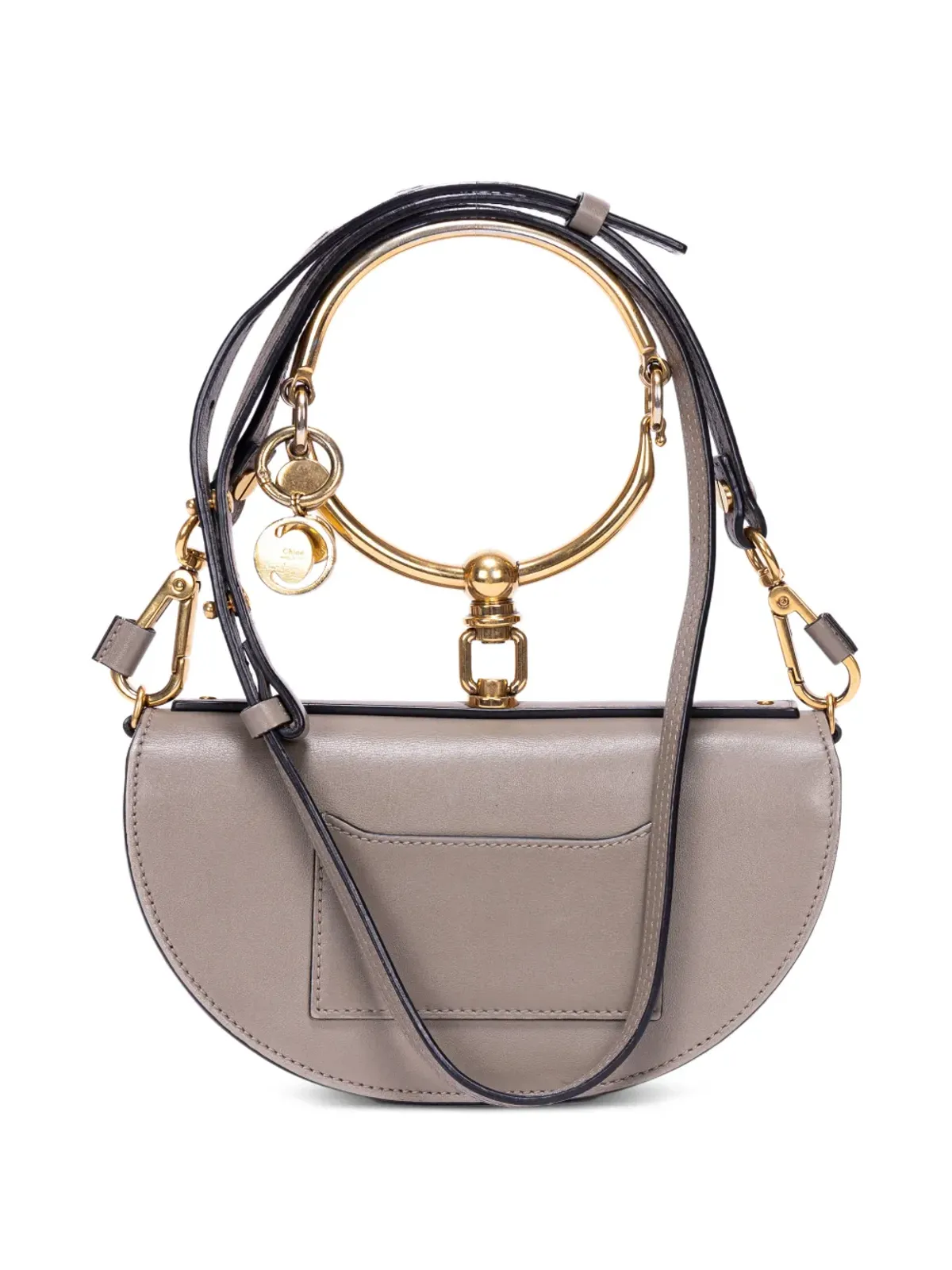 Chloé Pre-Owned Nile Bracelet メタリックハンドル トートバッグ - 画像2