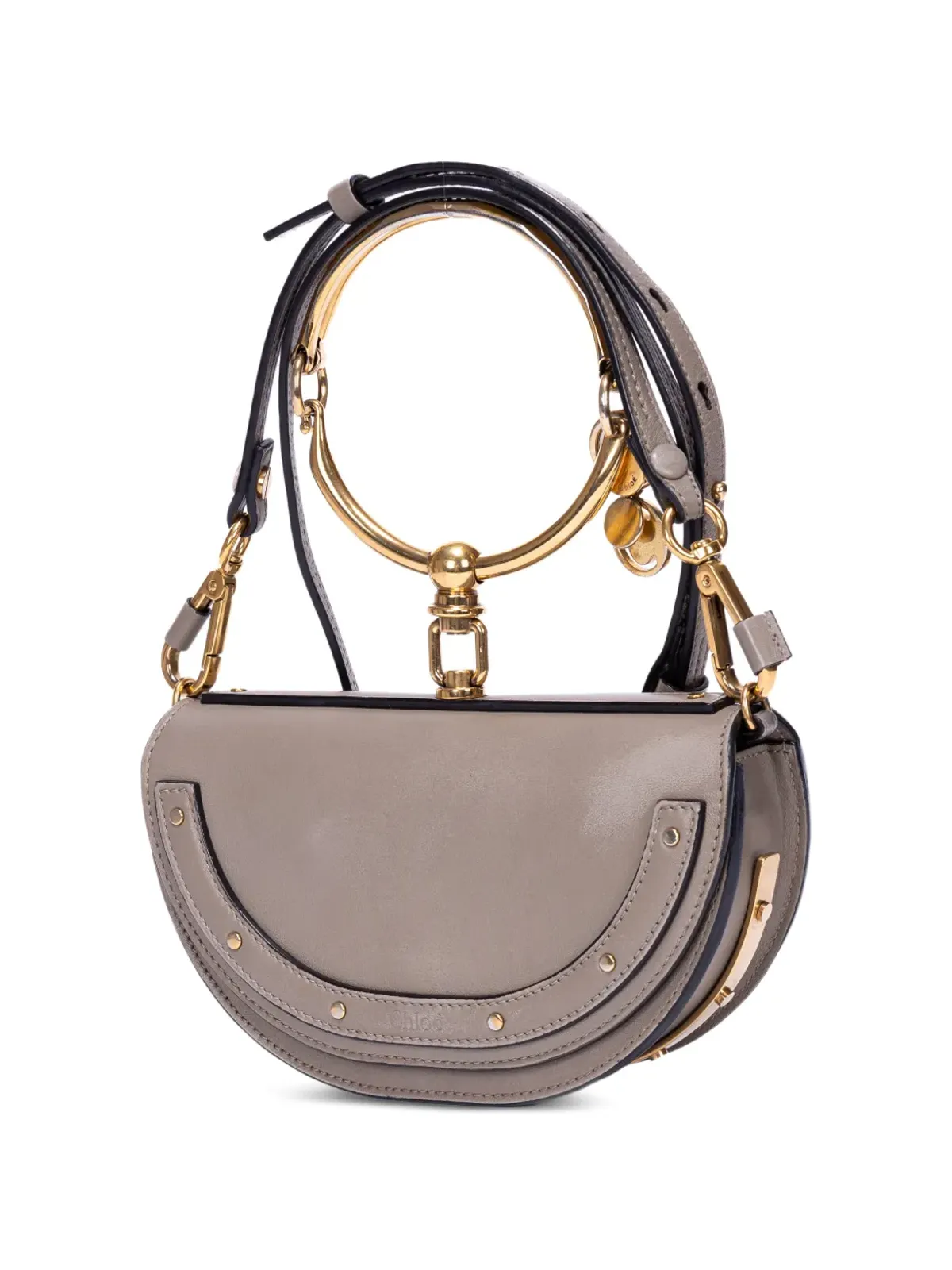 Chloé Pre-Owned Nile Bracelet メタリックハンドル トートバッグ - 画像3