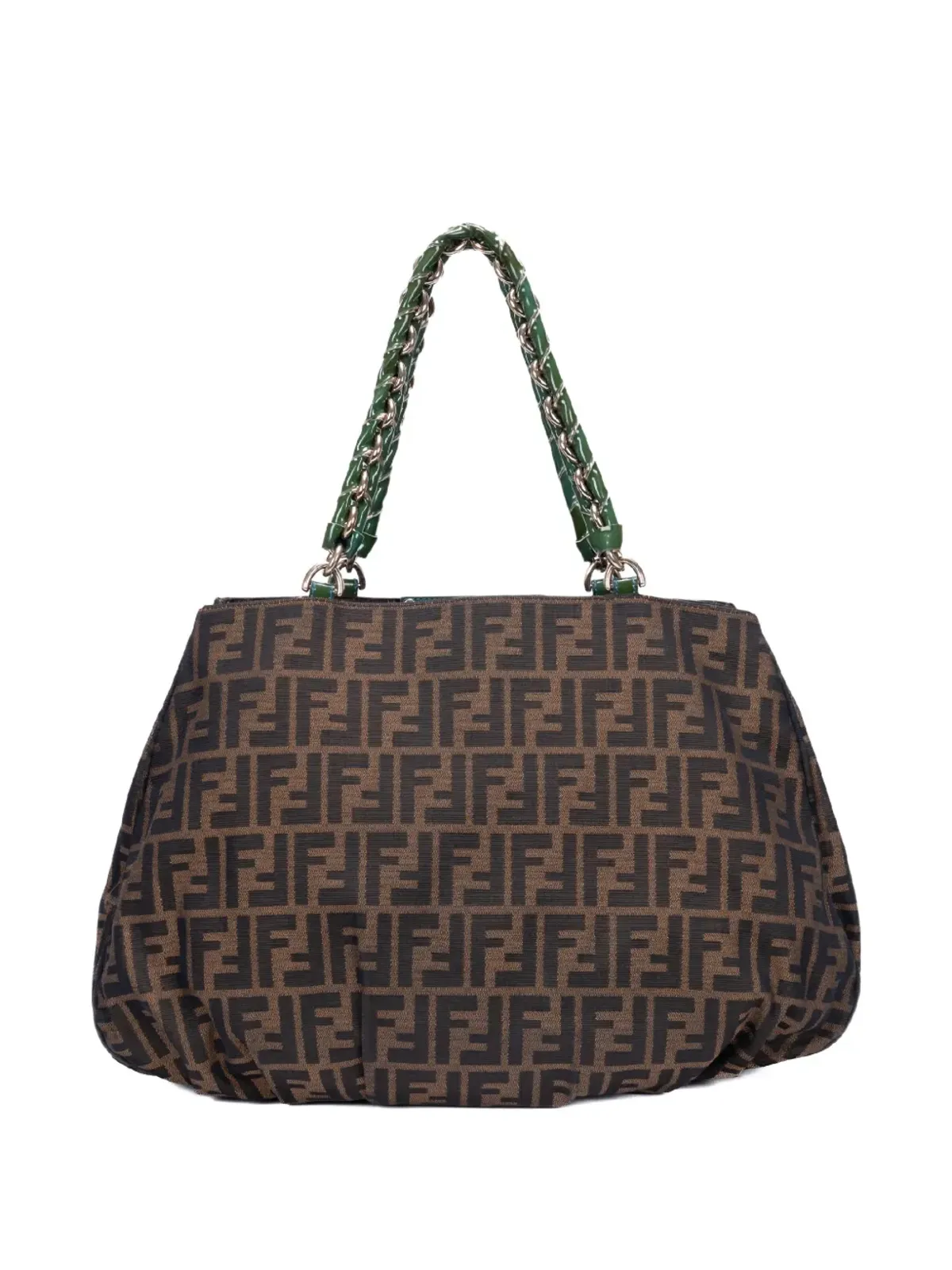 Fendi ビンテージ ミア ロゴプレート ショルダーバッグ ブラウン - 画像2