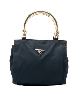 Prada Pre-Owned テスツート・メタルハンドル・バッグ（ブルー） - サムネイル1