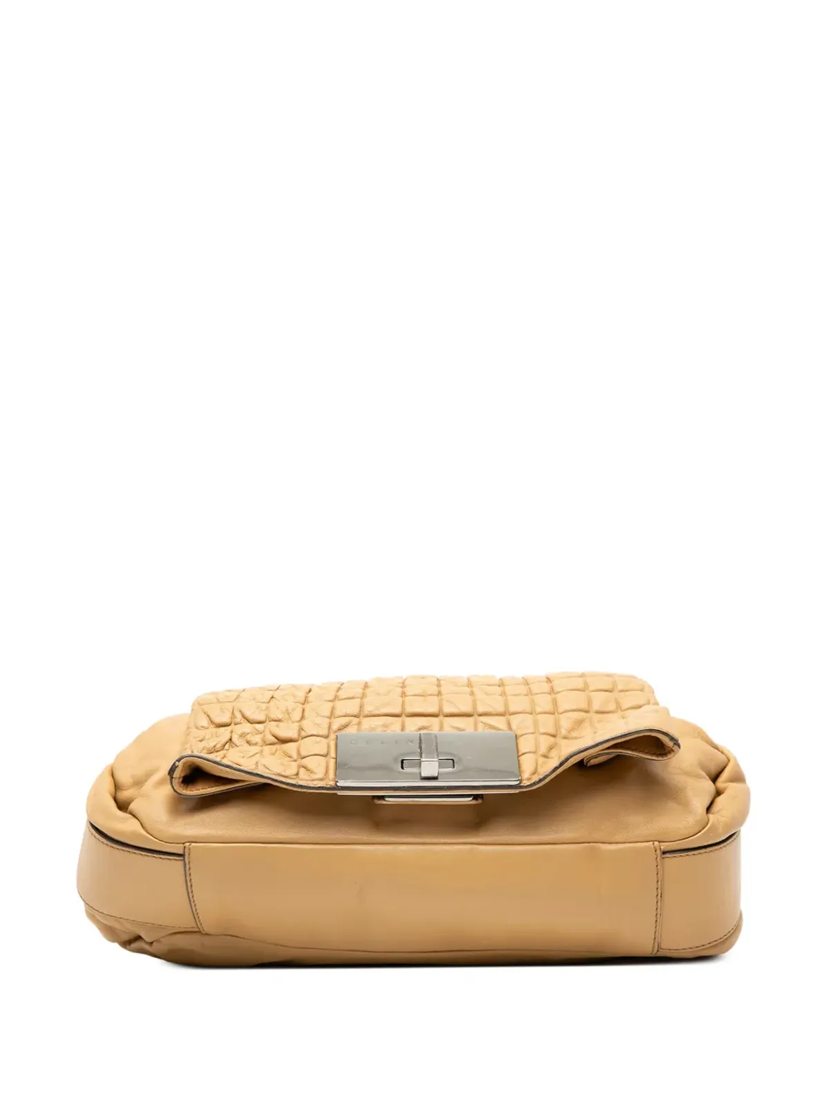 Celine Pre-Owned ラムスキン Watch Me Gauffre フラップ ショルダーバッグ - ブラウン - 画像4