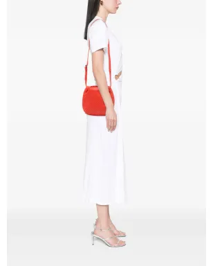 Bottega Veneta ビンテージ 2011年 ナパ・イントレチャート ドローストリング クロスボディバッグ（オレンジ） - サムネイル2