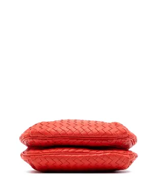Bottega Veneta ビンテージ 2011年 ナパ・イントレチャート ドローストリング クロスボディバッグ（オレンジ） - サムネイル4