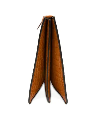 TOTEME クロコ型押し三つ折りクラッチ - オレンジ - サムネイル3
