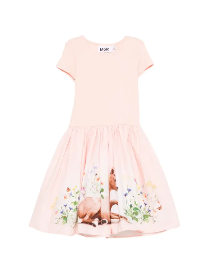 Molo Molo Cissaリブ編み花柄ドレスの商品画像