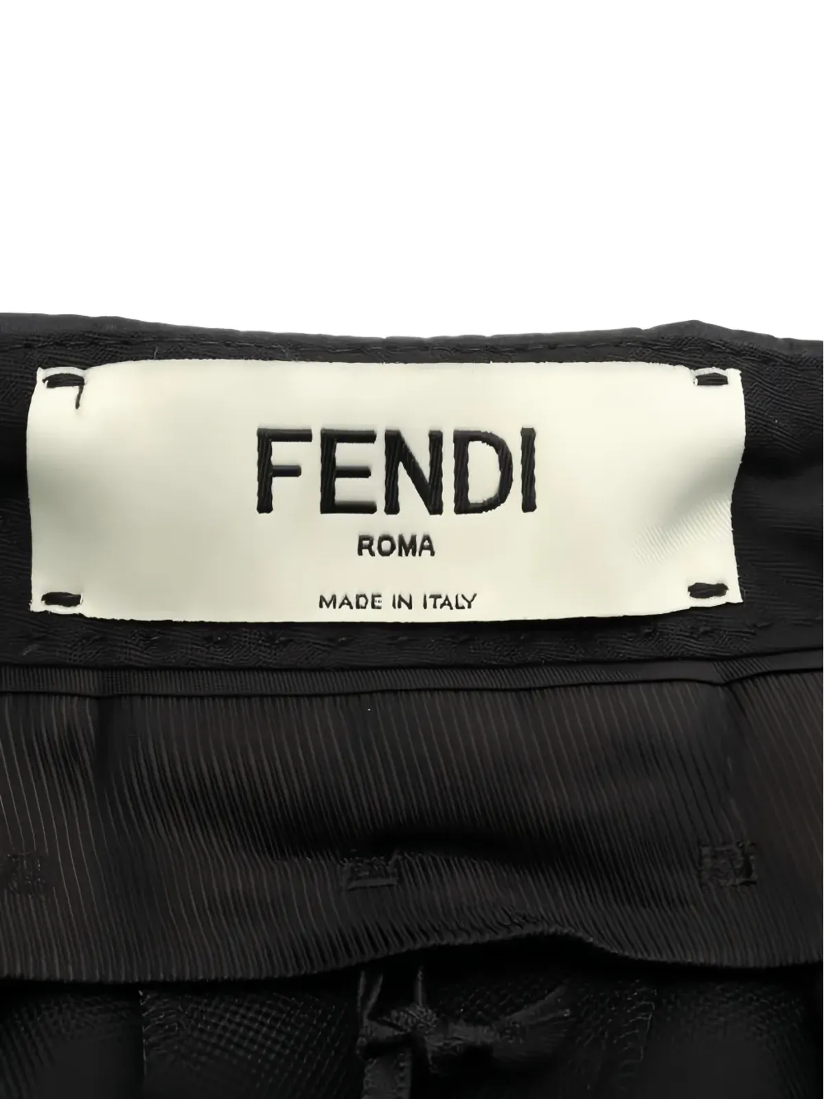Fendi Pre-Owned 黒のウール製ワイドレッグパンツ - 画像5