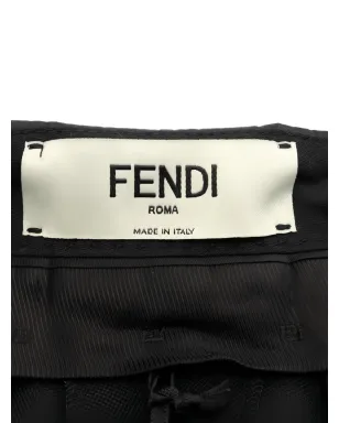 Fendi Pre-Owned 黒のウール製ワイドレッグパンツ - サムネイル5