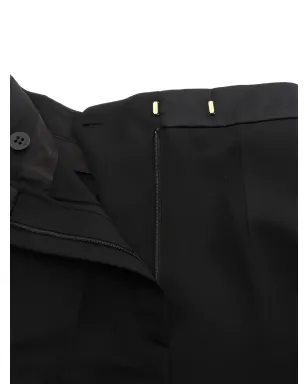 Fendi Pre-Owned 黒のウール製ワイドレッグパンツ - サムネイル3