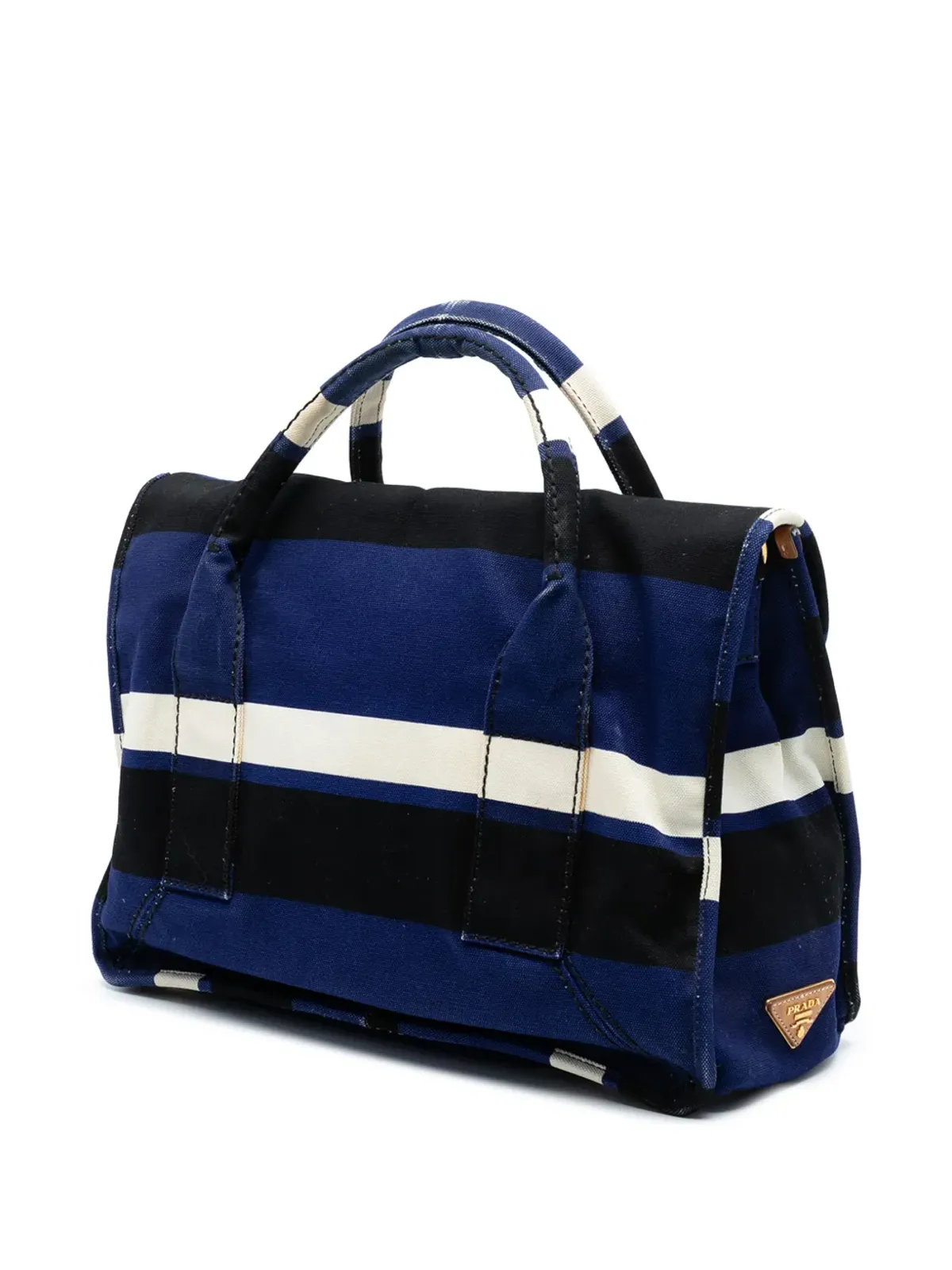 Prada Pre-Owned 2000-2025 Canvas Canapa Pattina satchel - Black - 画像3