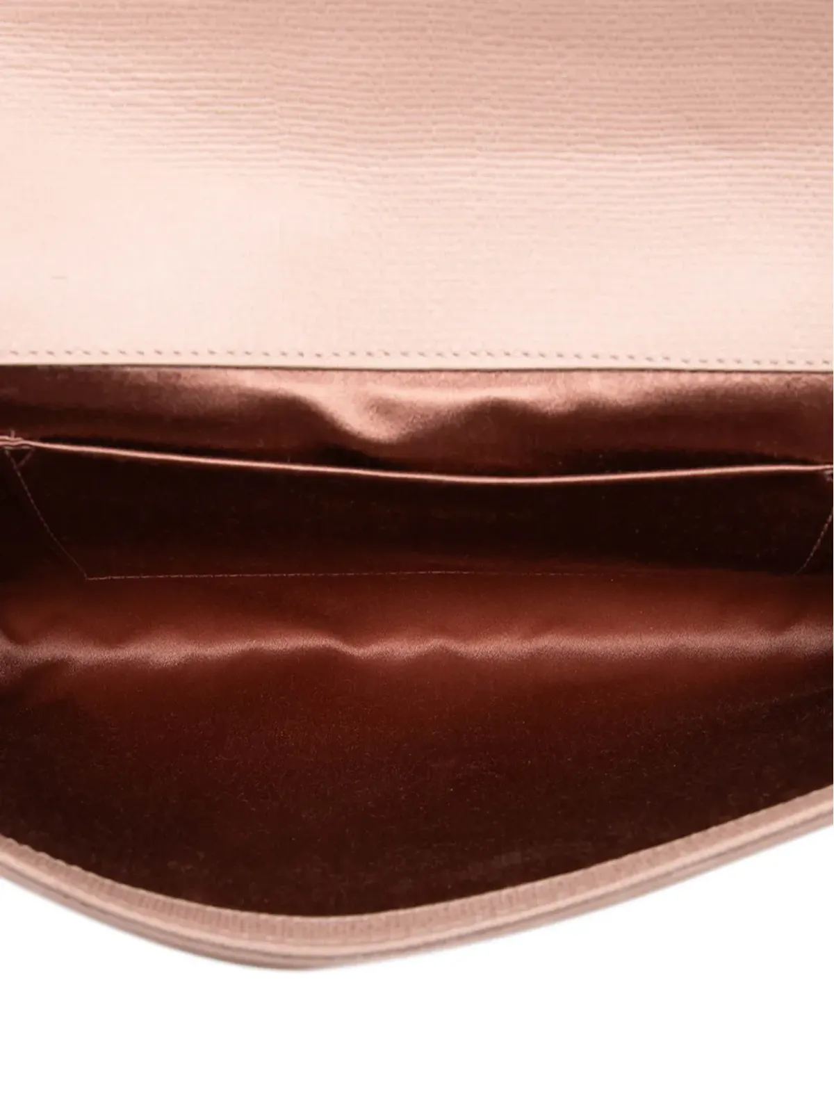 Saint Laurent Pre-Owned テクスチャードレザー Chyc Ligne クラッチバッグ ブラウン - 画像5
