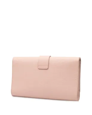Saint Laurent Pre-Owned テクスチャードレザー Chyc Ligne クラッチバッグ ブラウン - サムネイル3