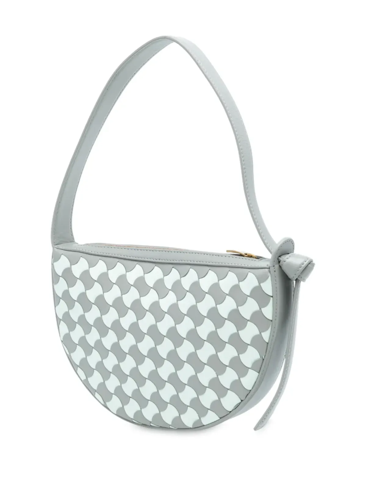 Bottega Veneta - Sunrise ホーボー ショルダーバッグ レザー イントレチャート ブルー - 画像3