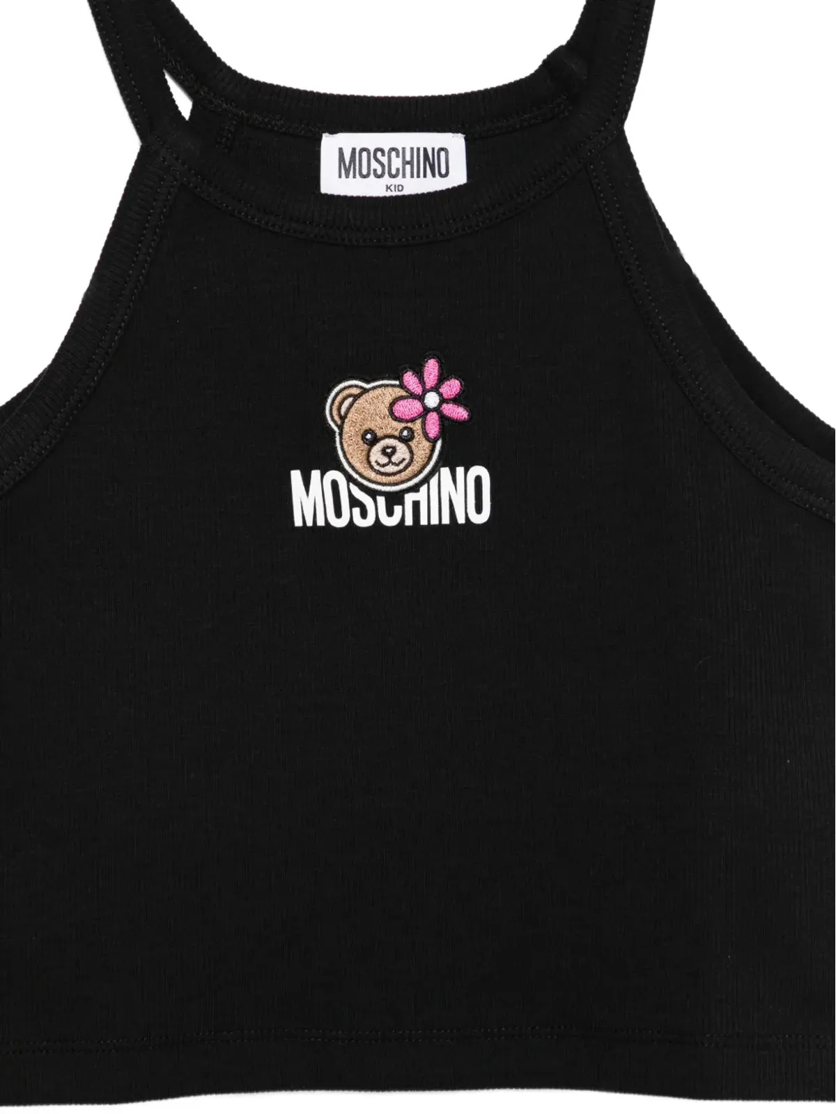 Moschino Kids ロゴディテールトップ - ブラック - 画像3