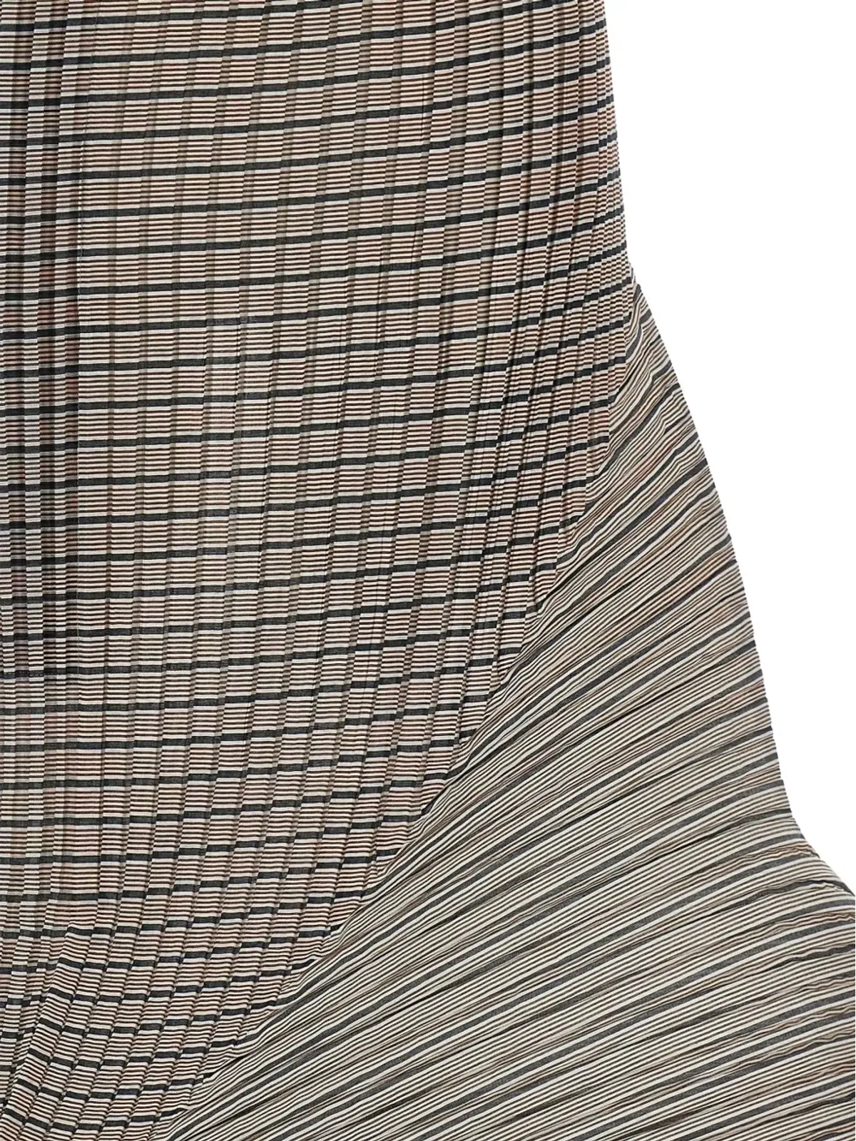 Issey Miyake ストライプ入りプリーツ ミディスカート - 画像2
