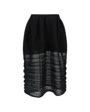 Issey Miyake コントラスト ミディスカート - サムネイル2