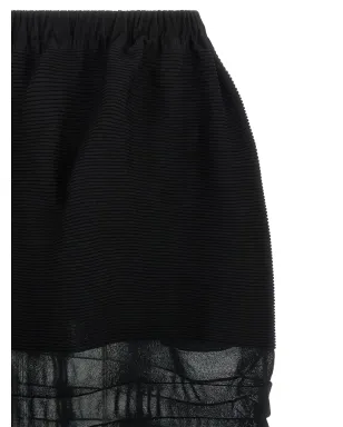 Issey Miyake コントラスト ミディスカート - サムネイル3