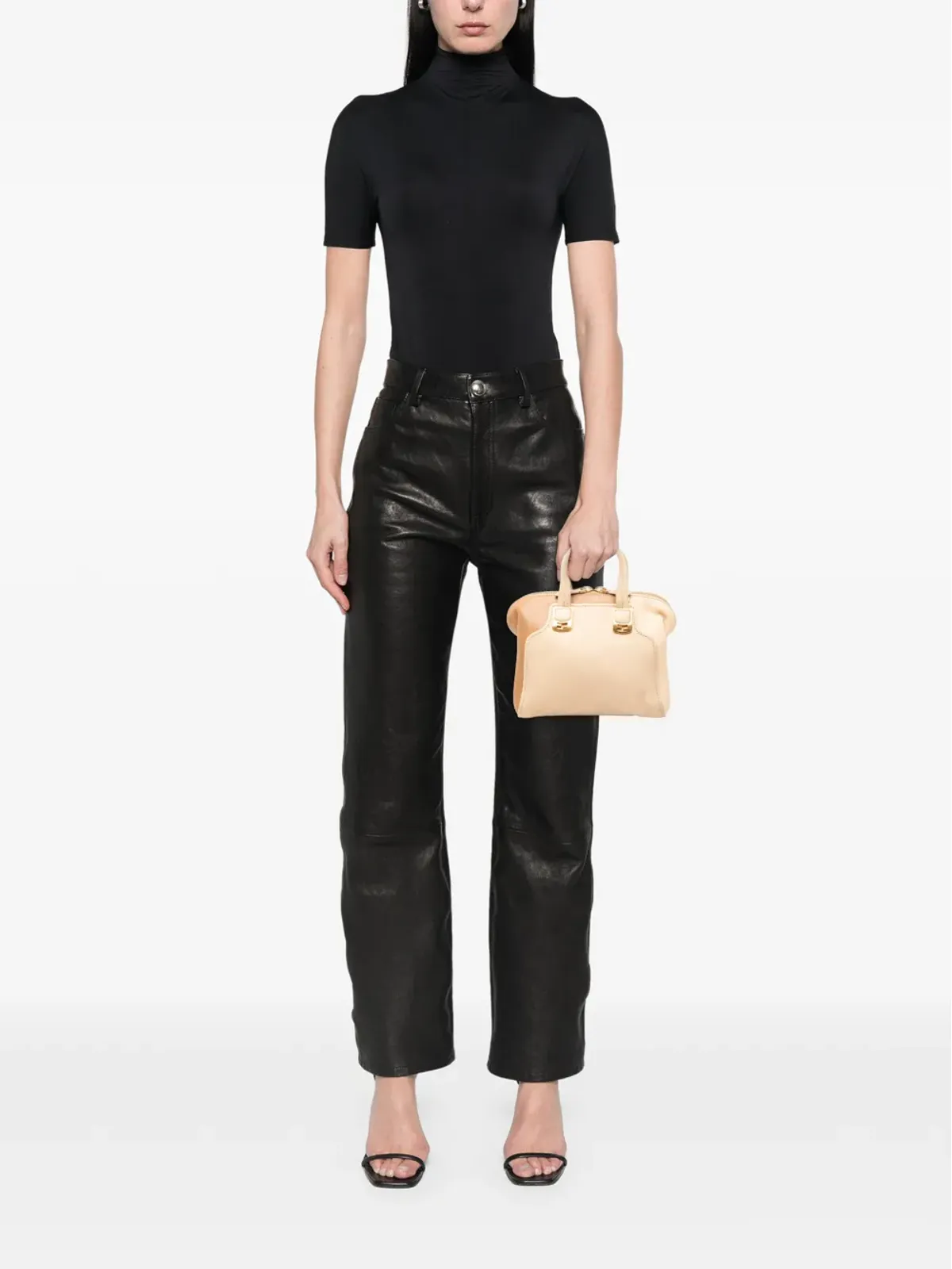 Fendi トリコロール レザー カメレオン サッチェル ブラウン - 画像2