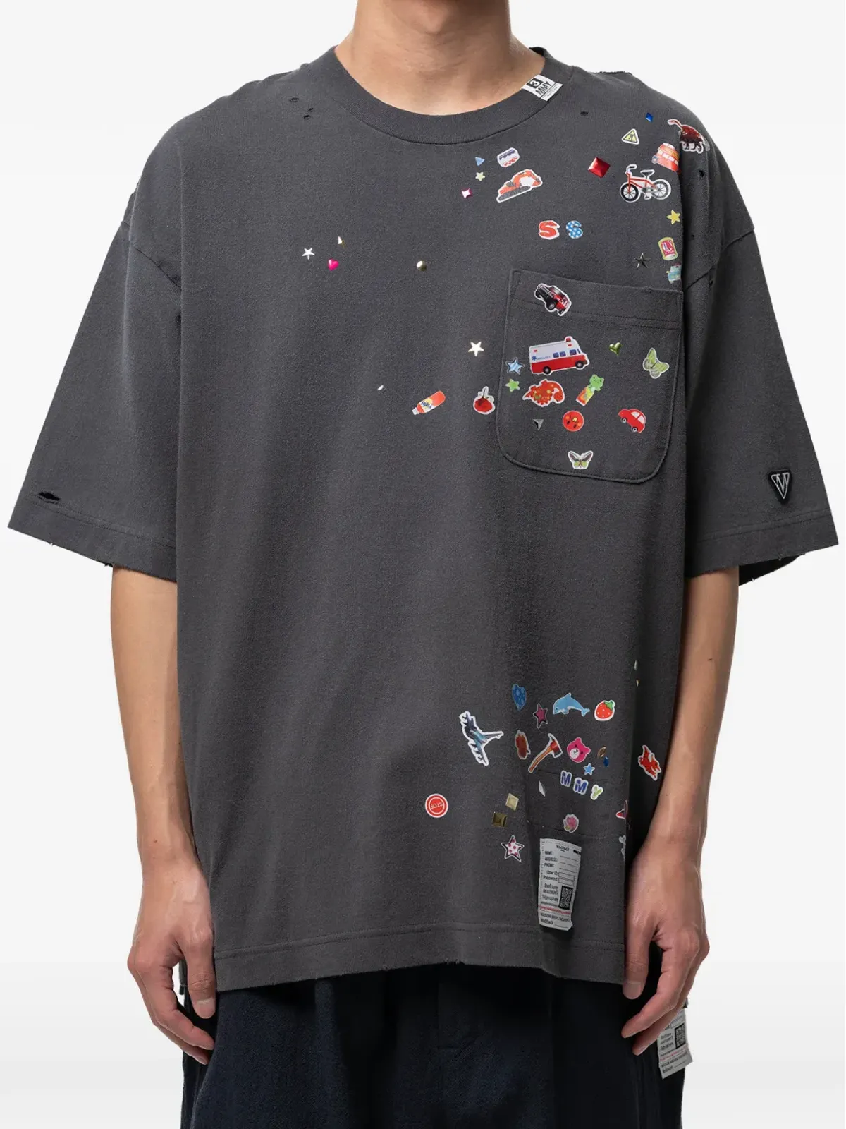 Maison MIHARA YASUHIRO ステッカープリントTシャツ - 画像5