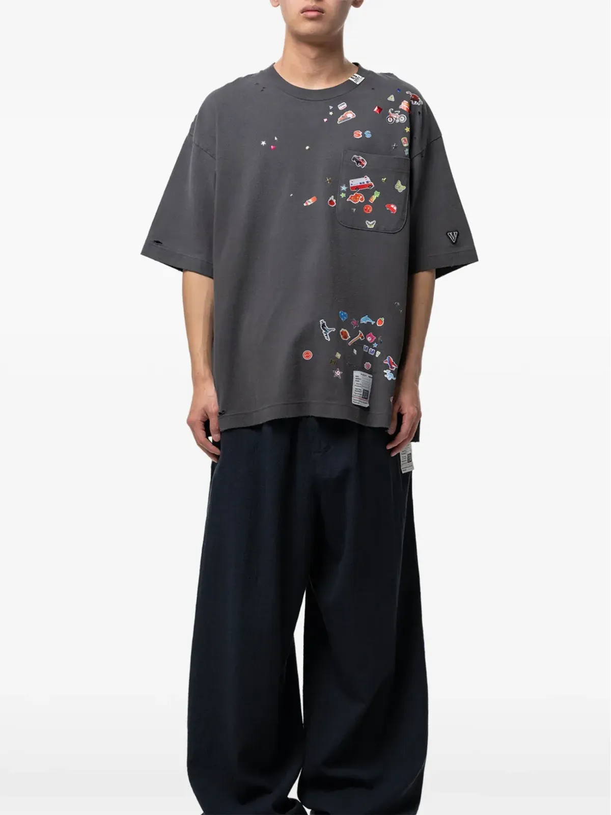 Maison MIHARA YASUHIRO ステッカープリントTシャツ - 画像2