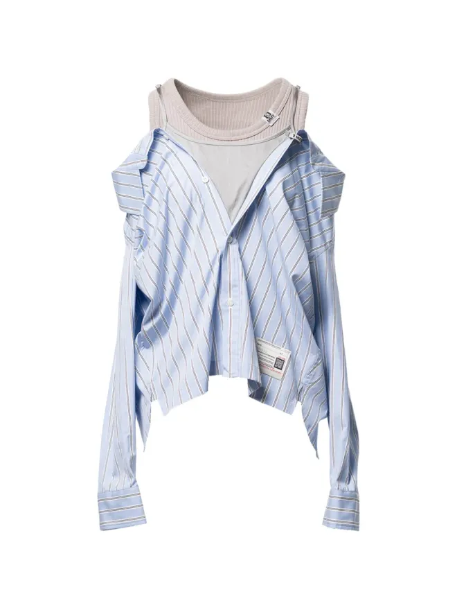 Maison MIHARA YASUHIRO Maison MIHARA YASUHIRO レイヤードストライプトップの商品画像