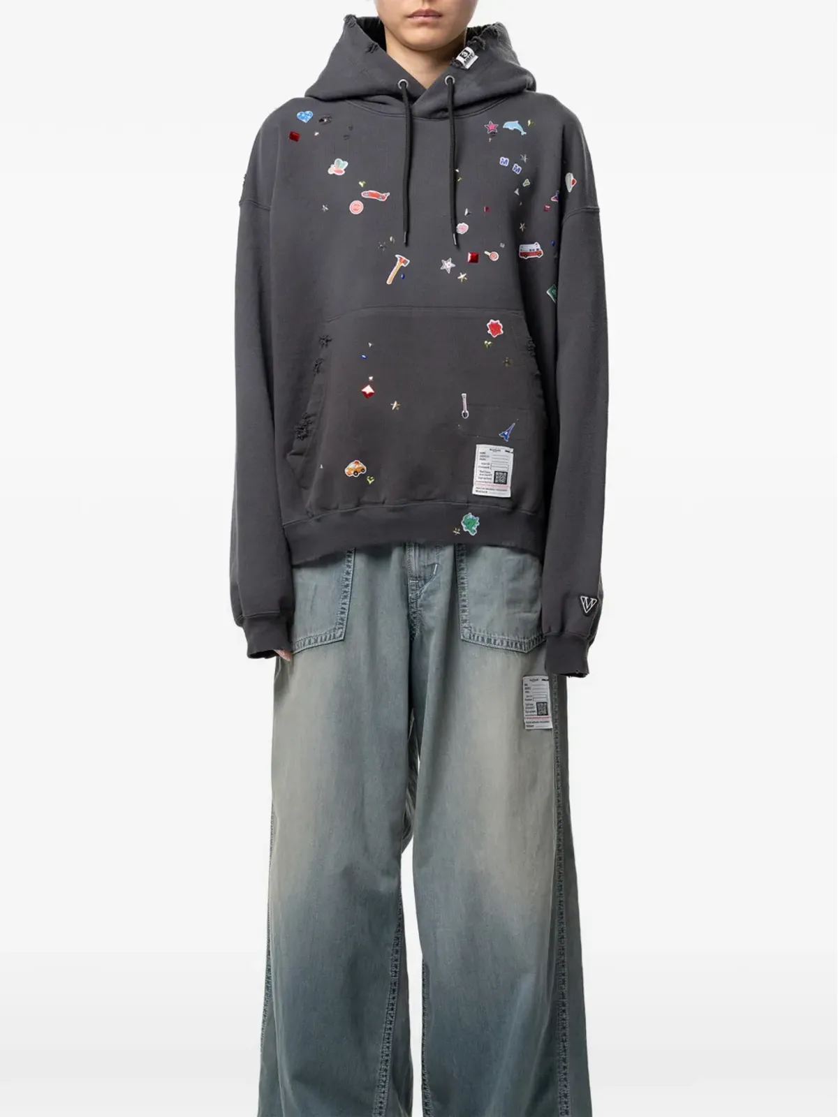 Maison MIHARA YASUHIRO キッズ ステッカープリント フーディ - 画像2