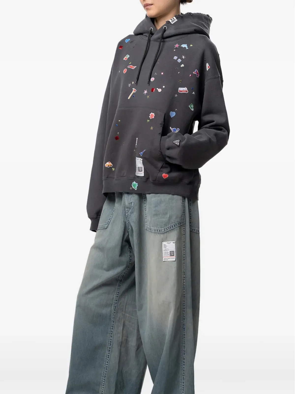 Maison MIHARA YASUHIRO キッズ ステッカープリント フーディ - 画像3