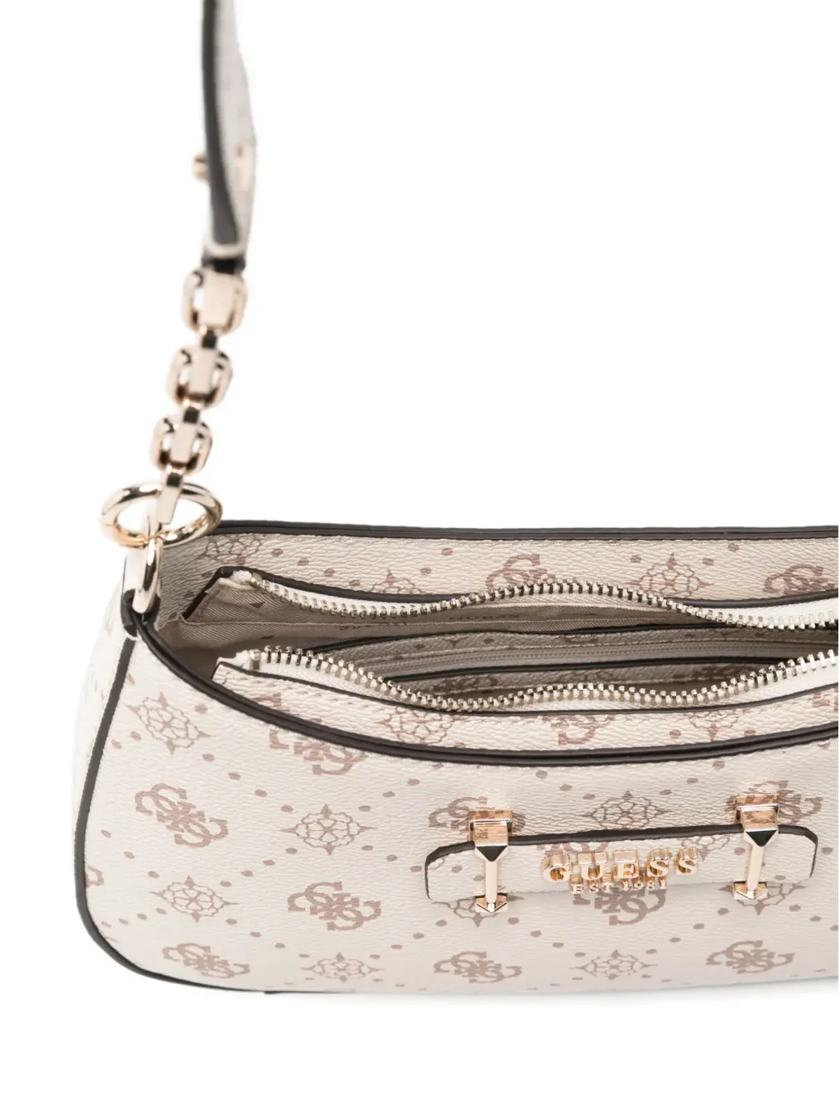 GUESS USA Carrie ロゴパターン チェーンショルダーバッグ - 画像4