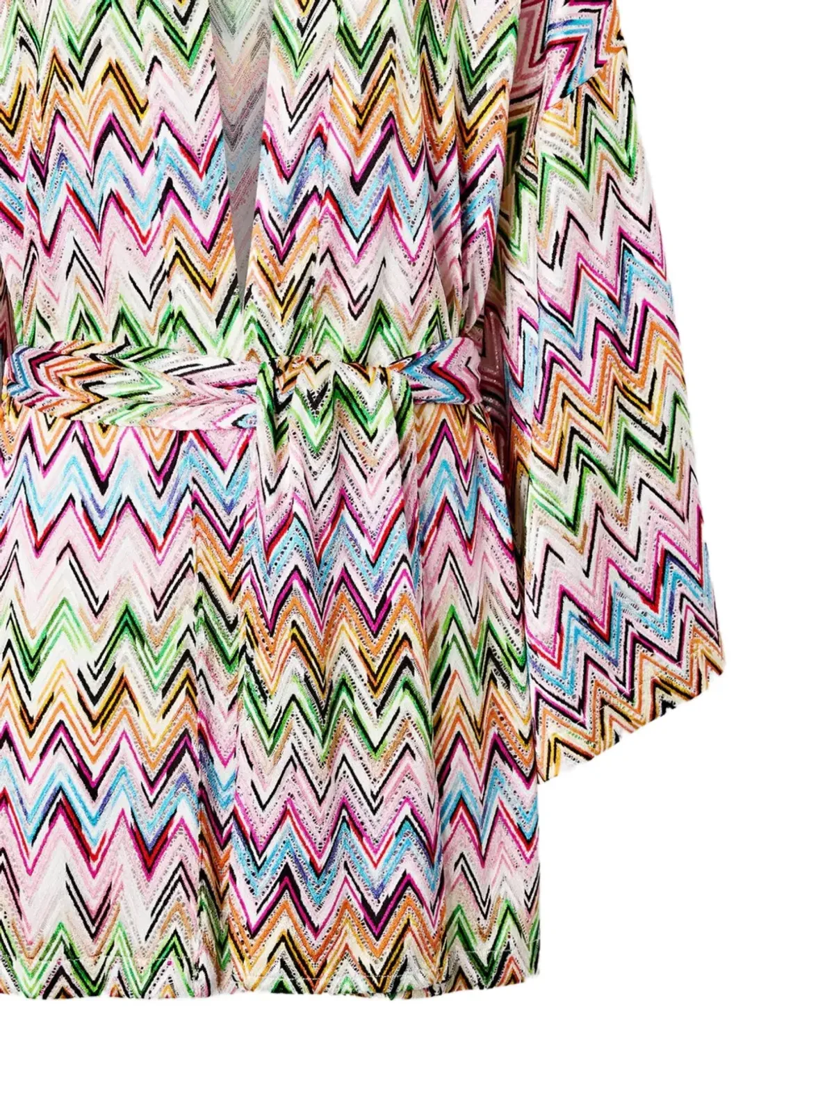 Missoni パターン柄ベルト付きビーチウェアカバーアップ - White - 画像2