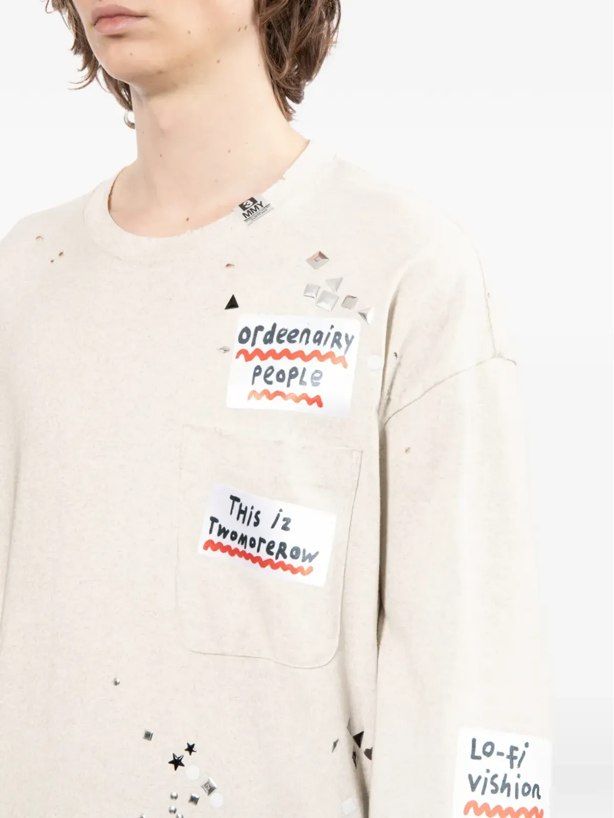 Maison MIHARA YASUHIRO スローガンプリントTシャツ - 画像5