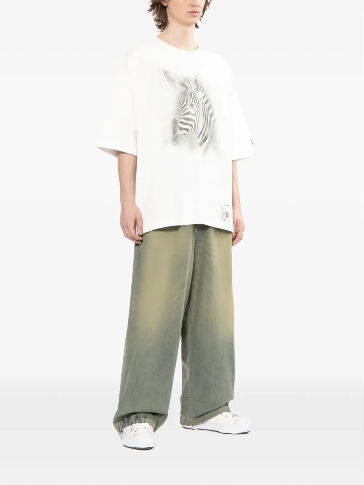 Maison MIHARA YASUHIRO ゼブラ柄Tシャツ - 画像2