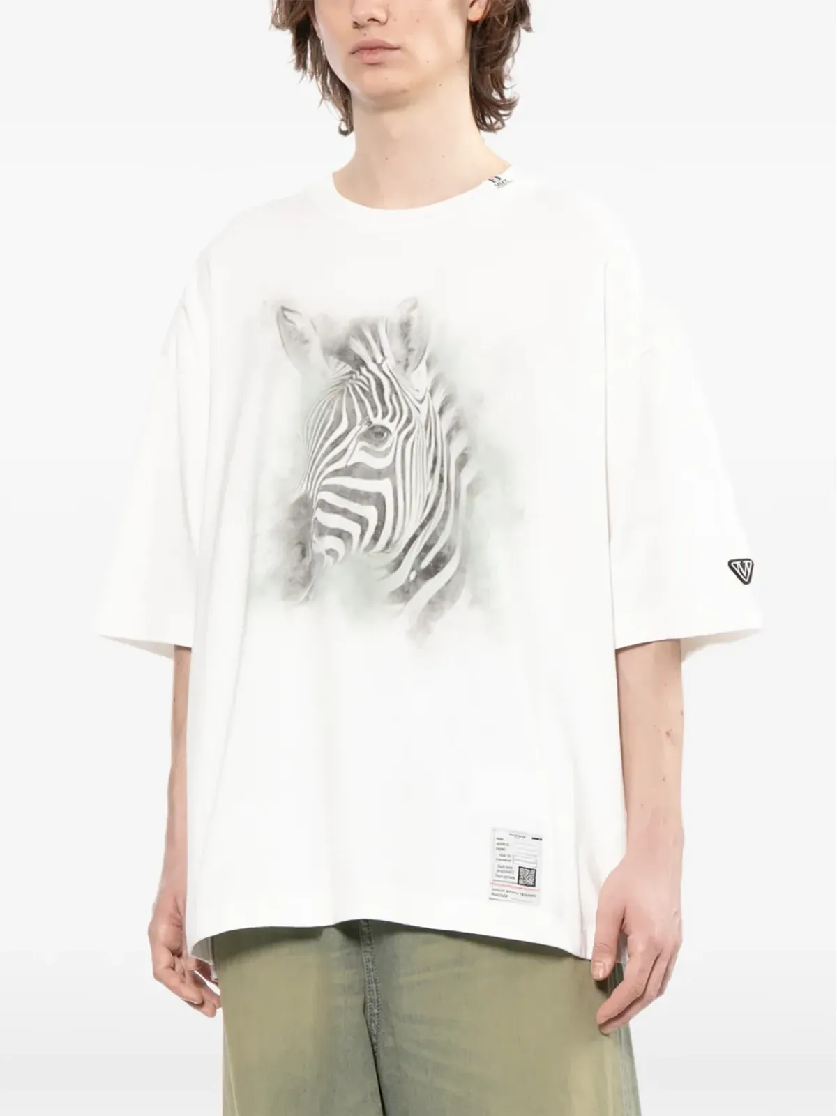 Maison MIHARA YASUHIRO ゼブラ柄Tシャツ - 画像3