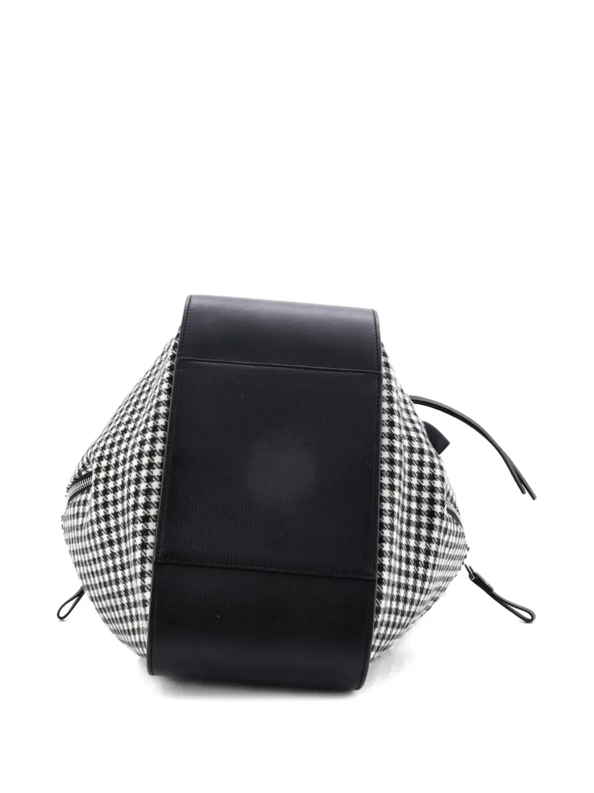 Loewe Pre-Owned ハモックバッグ レザー＆ツイード サッチェル - ブラック - 画像4