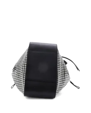 Loewe Pre-Owned ハモックバッグ レザー＆ツイード サッチェル - ブラック - サムネイル4