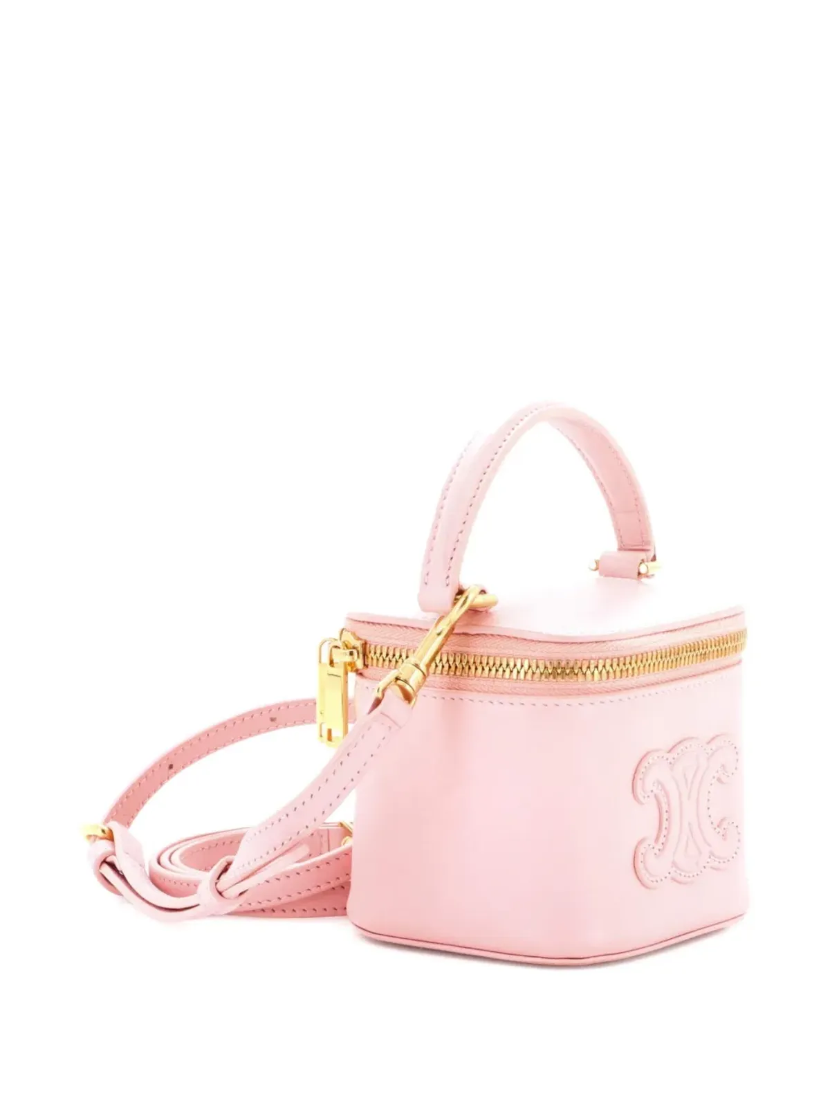 Celine Pre-Owned レザー トップハンドル バニティケース ミニ・サッチェル - 画像3