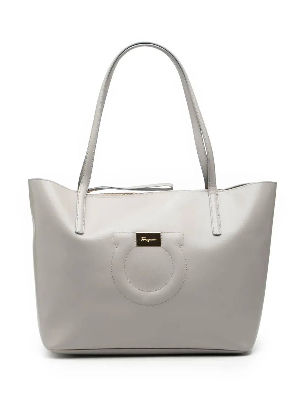 Ferragamo Pre-Owned レザー Gancio トートバッグ - 画像1