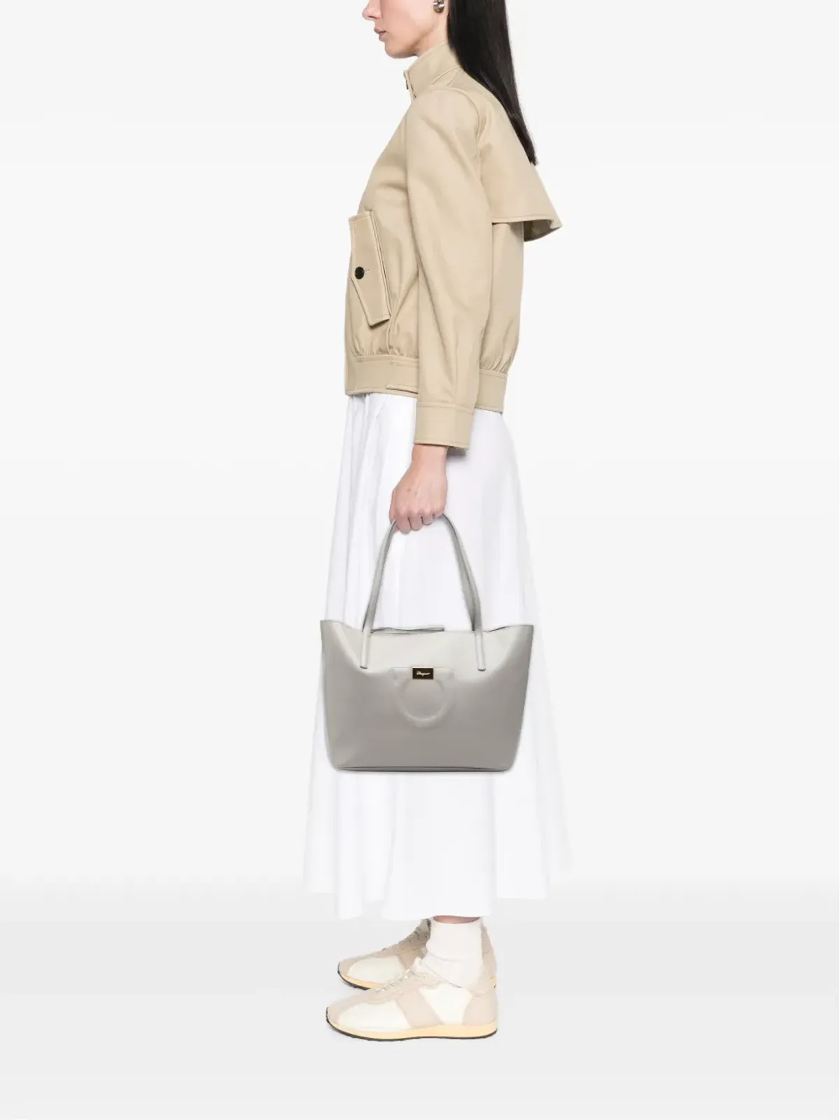 Ferragamo Pre-Owned レザー Gancio トートバッグ - 画像2