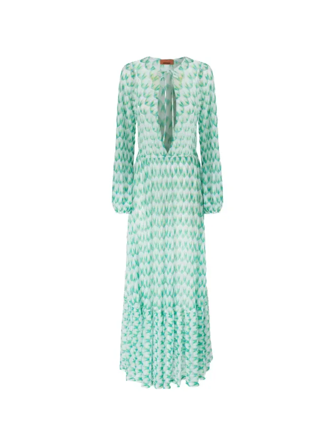 Missoni Missoni Vネック柄ビーチドレスの商品画像