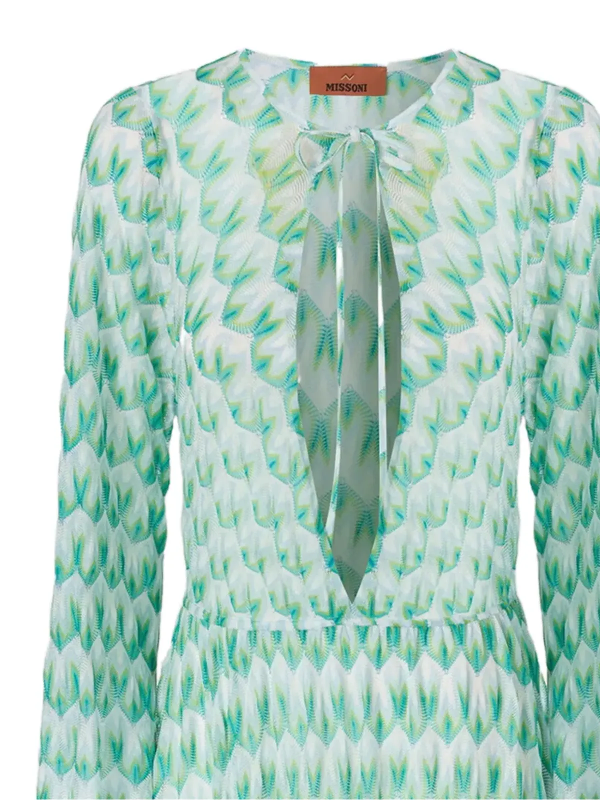 Missoni Vネック柄ビーチドレス - 画像2