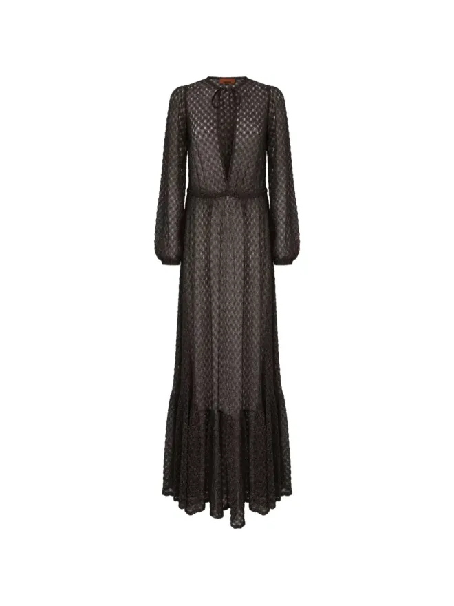 Missoni Missoni タイネック長袖マキシビーチドレスの商品画像