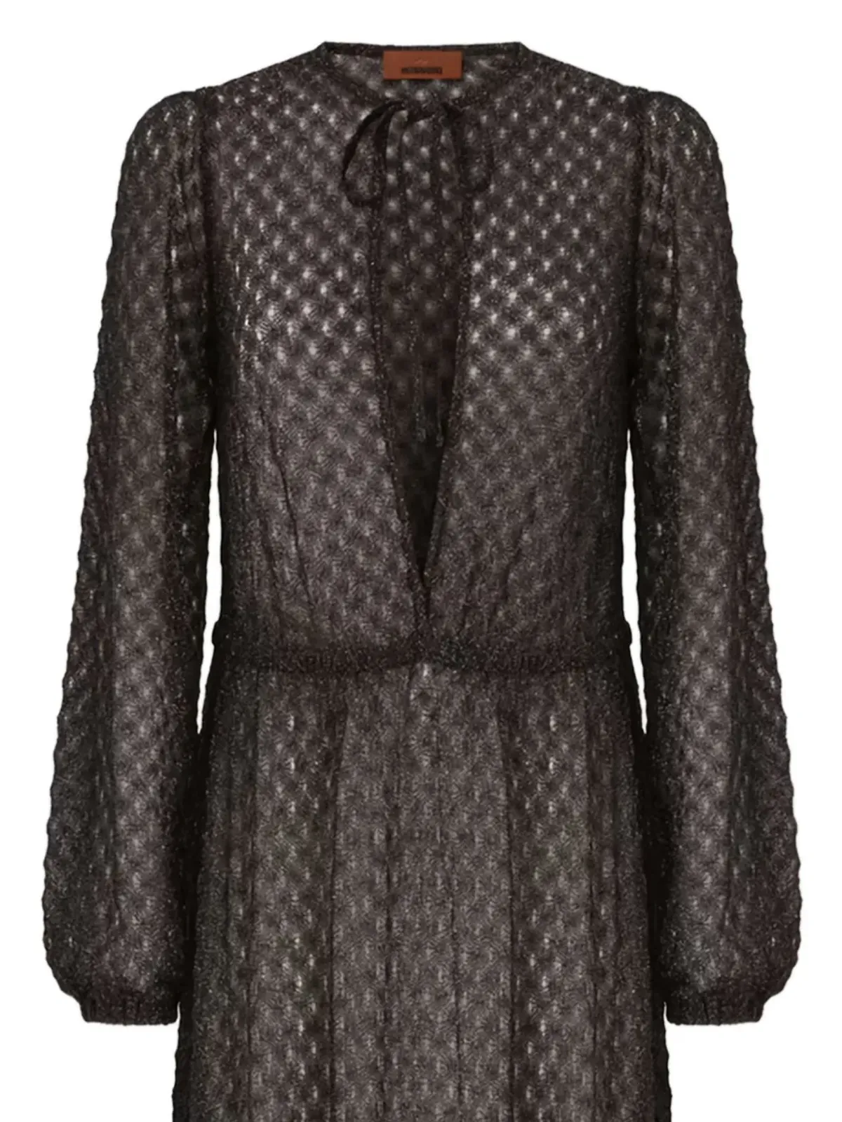 Missoni タイネック長袖マキシビーチドレス - 画像2