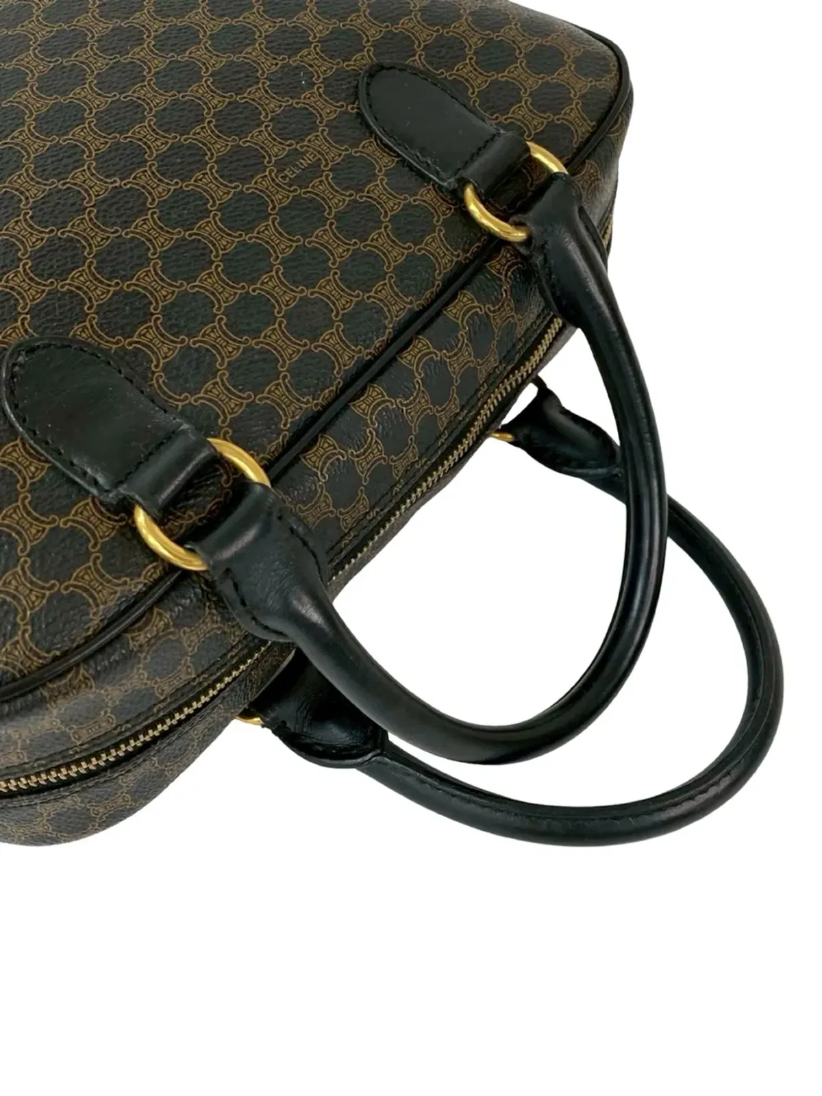 Celine Pre-Owned 1996 Macadam Coated Canvas Blason ハンドバッグ - ブラウン - 画像2