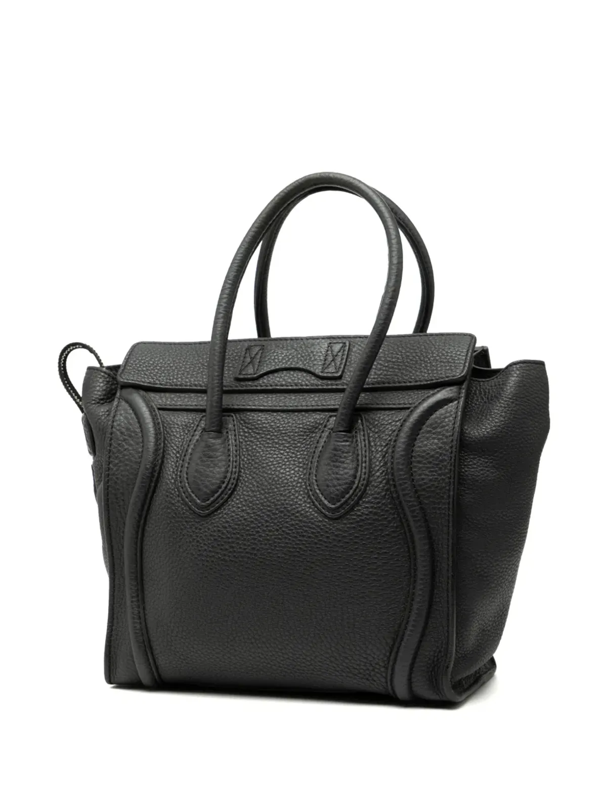 Celine Pre-Owned マイクロ・ドラムド・カーフスキン・ラゲージ・トートバッグ - ブラック - 画像3