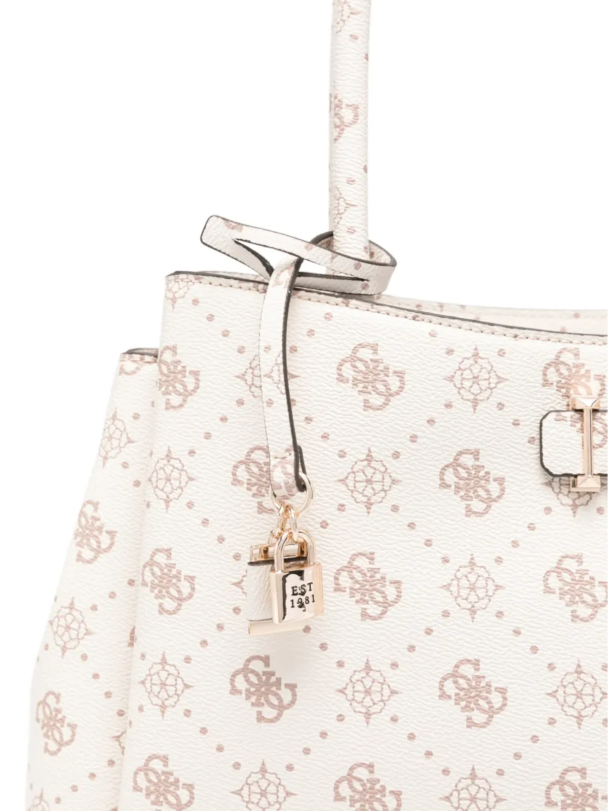 GUESS USA Carrie ロゴパターン・南京錠ディテール・トートバッグ - 画像3