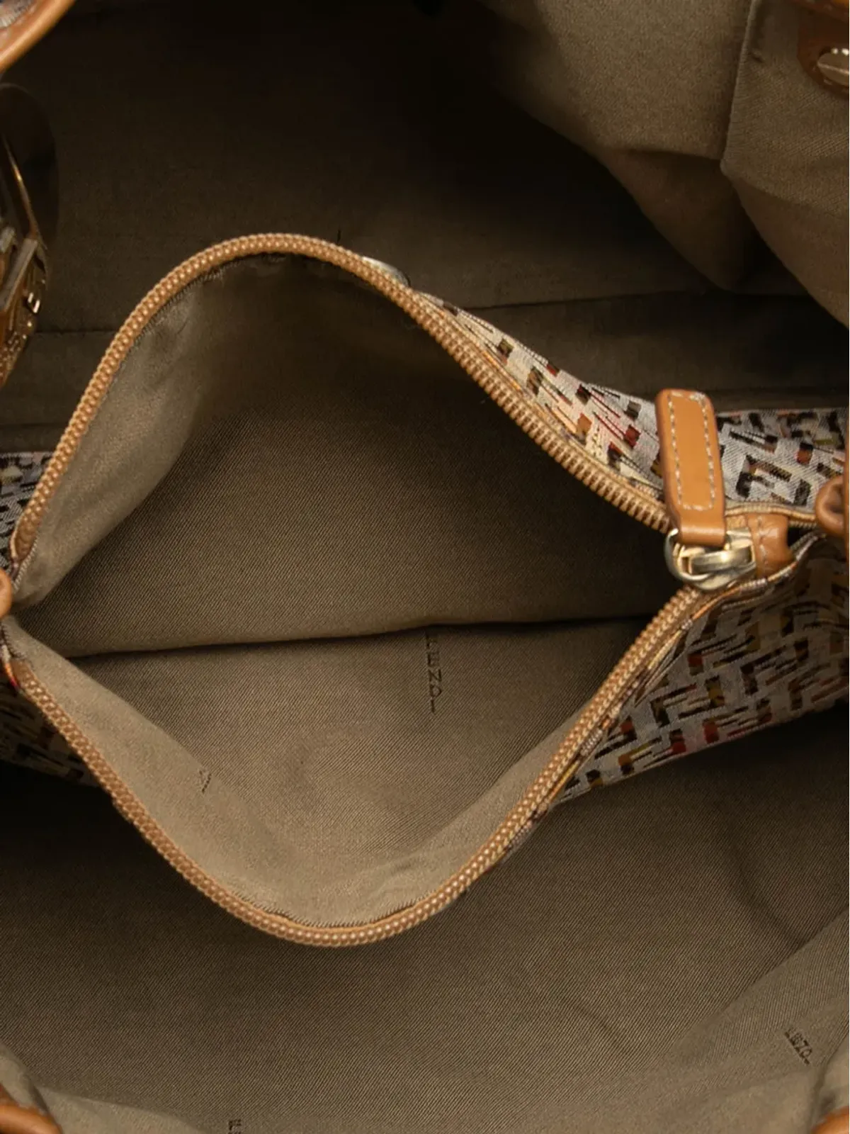Fendi ズッキーノ キャンバス 花柄 ショルダーバッグ ビンテージ - 画像5
