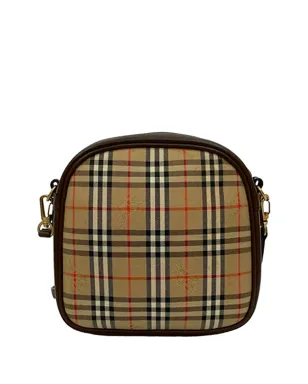 Burberry ビンテージ Haymarket チェック キャンバス クロスボディバッグ ブラウン - サムネイル5