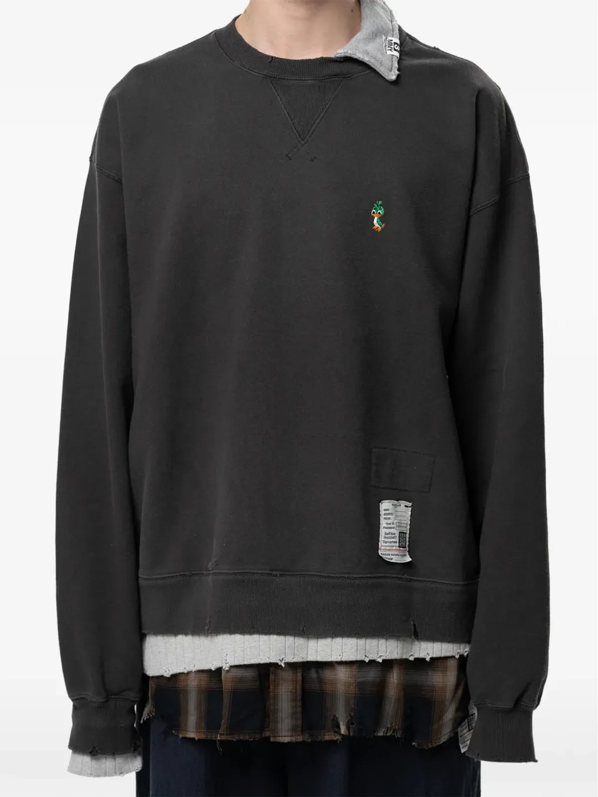 Maison MIHARA YASUHIRO レイヤード グラフィック スウェットシャツ - 画像5