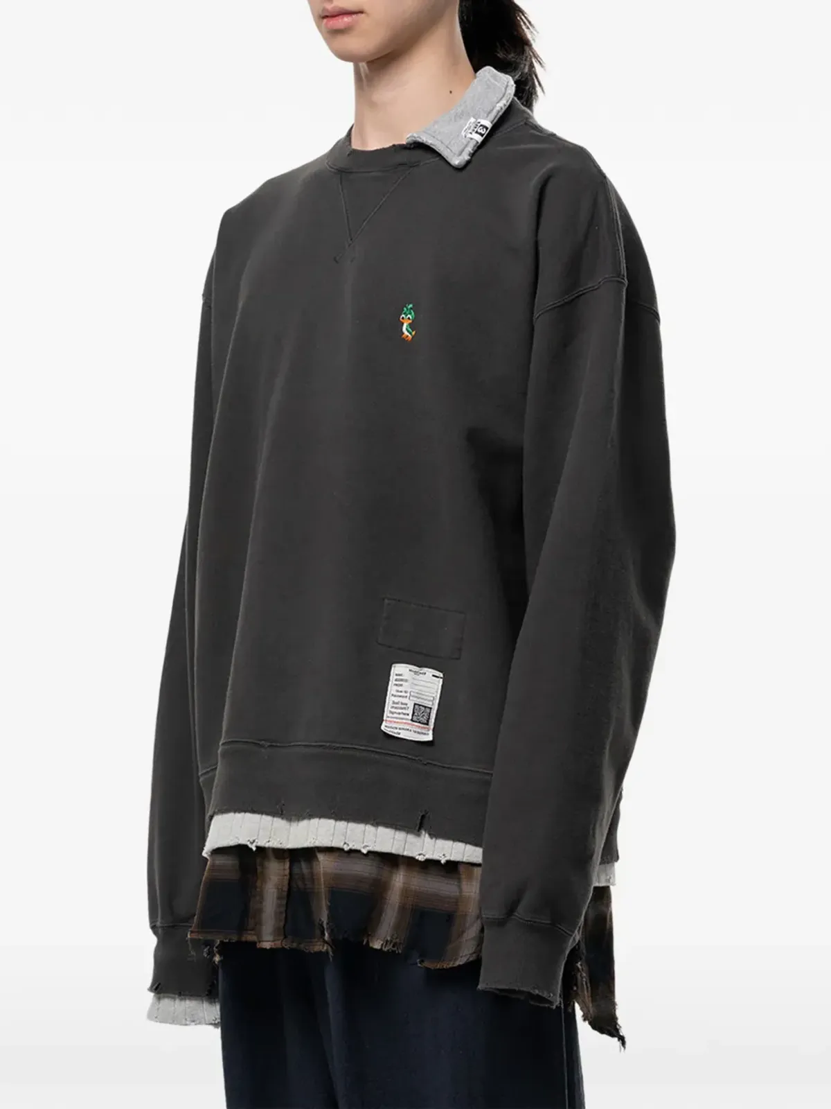 Maison MIHARA YASUHIRO レイヤード グラフィック スウェットシャツ - 画像3
